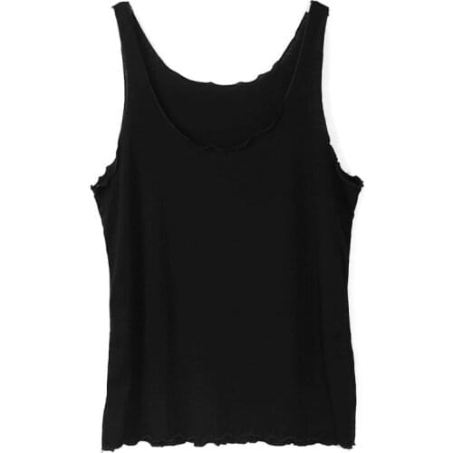 Womens Sexy Sleeveless Tank Top Low Cut Neckline Solid Color Loose Casual Beach Cami Vest Swimsuit Cover Up Streetwear