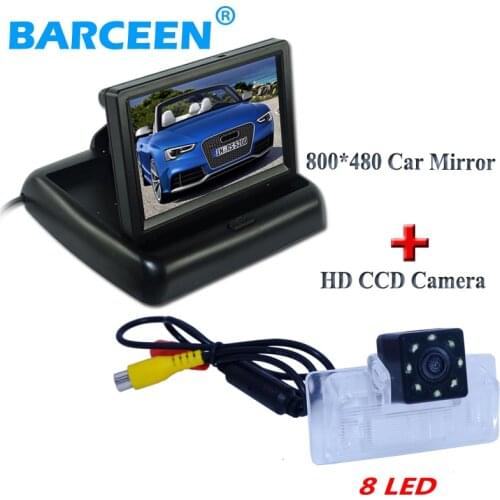 Suitable for Nissan Almera /TEANA / Sylphy Altima 4.3" lcd car monitor with waterproof car parking camera shoakproog 8 led