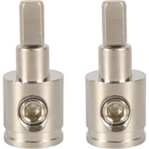 2pcs Gauge Wire Reducing Adapter Terminal 1/0 to 4 GA AWG Brass Nickel Set Screw Automobile Replacement Accessories