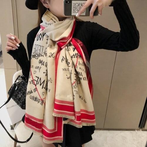 2020 Luxury Brand Cashmere Scarf Womens Winter Warm Cashmere Blanket Set Women Scarf Ladies Pashmina Thick Leaf Shawl