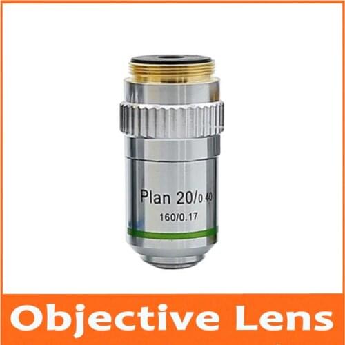 20X Plan Achromatic Bio-Microscope Objective Lens Thread Diameter 20.2MM RMS Interface for Biological Microscope