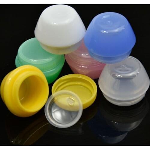 5ml/Jar Empty Mushroom Round Cosmetic Pot Plastic Sample Containers , White/Clear/Yellow Green/Blue Jars With Lids/Makeup