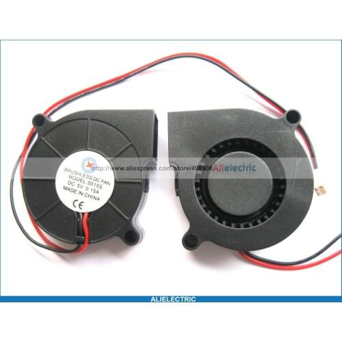 5 Pcs Brushless DC Cooling Blower Fan 5015s 5V 50x15mm