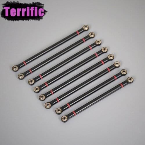 8PCS/lot Aluminum Alloy Chassis RC Link Rod Linkage Set 313MM Wheelbase for 1/10 RC Crawler Axial SCX10 RGT 86100