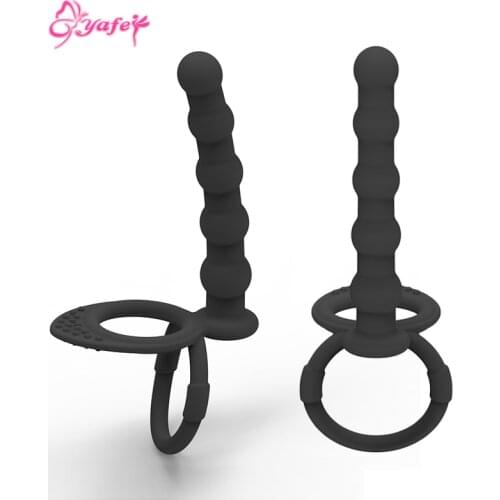 Anal Plug Double Penetration StraponDildo Sex Toys for Women men Silicone Butt Plug Sex Anal Bead Intimate sex toys for Couple