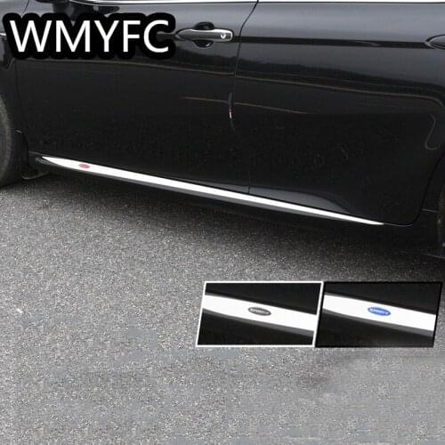 Stainless Steel Side Skirt Body Guard Molding Trim Cover Car Accessories 2pcs for Toyota Camry 2018 2019 2020 2021
