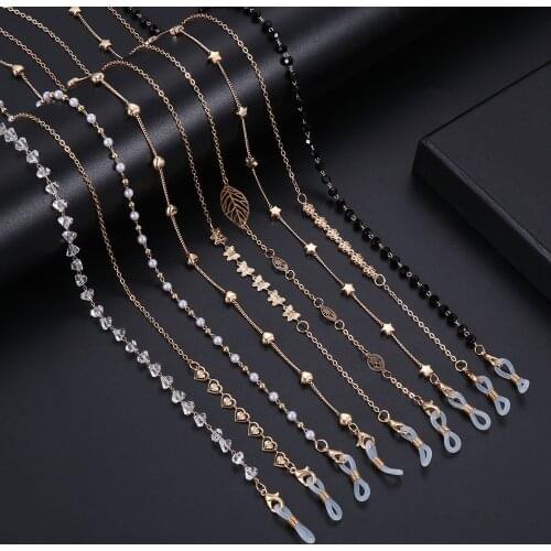 Girls Necklace Eyewear Retainer Anti-Lost Eyeglass Lanyard Sunglasses Holder Mask Holder Chain Pearls Glasses Chains
