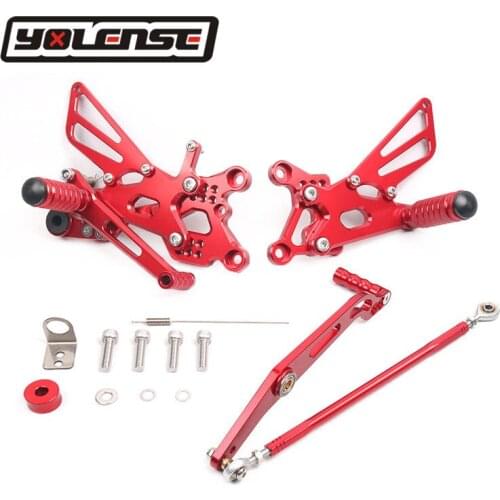 CNC Aluminum Motorcycle Adjustable Rearsets Rear Sets Foot Pegs For Yamaha YZF R6 YZFR6 YZF-R6 2006-2016 2015 2014 2013