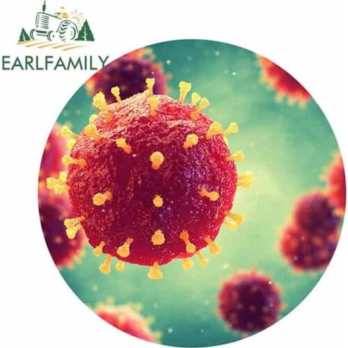 EARLFAMILY 13cm x 13cm For Pathogenic Car Styling Stickers Sunscreen Fine Decal Body For Car Windshield Waterproof Decoration