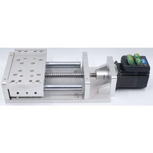 Electric CNC Sliding Table Stroke 100mm SFU1605 C7 Ballscrew+ Nema23 2Nm Integrate Closed Loop Stepper Drive Motor 36V