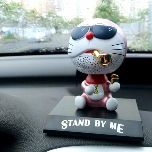 Cute 11cm Shaking Head Doraemon Model Toys Bobble Head Pvc Car Decoration Anime Doraemon Action Figures Toys Birthday Xmas Gifts