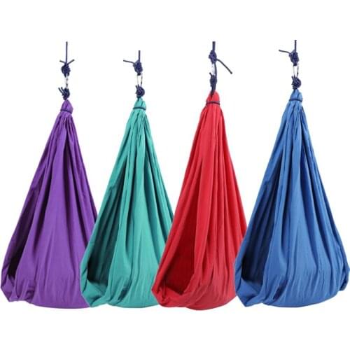 Yoga Swing Hammock Hanging Therapy Swing for Kid with Special Needs Belts Indoor Fitness Equipment Training Anti-Gravity Pilates