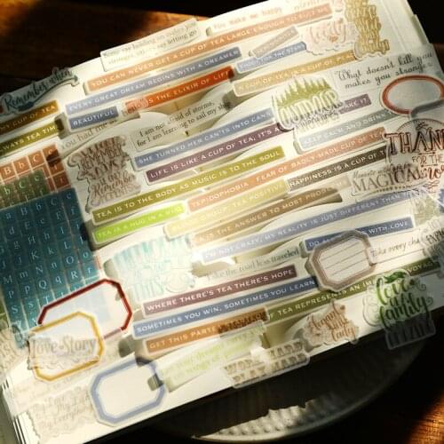 YPP CRAFT Short Sentence Vellum Label Paper Stickers for Scrapbooking/ DIY Crafts/ Card Making Decoration