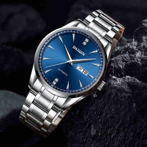 HAIQIN Mechanical Watch mens watch automatic top brand Luxury Mens watches for mens watch Steel waterproof Reloj hombres 2020