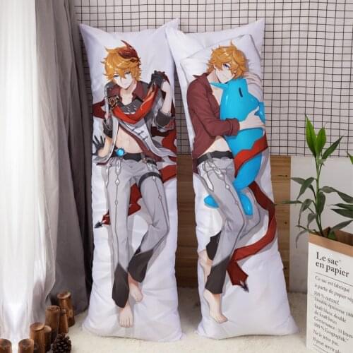 Genshin Impact Pillow Cover Fatui Tartaglia Dakimakura Case Otaku Cool Man Bedding Pillow Case Hugging Fullbody Pillowcase