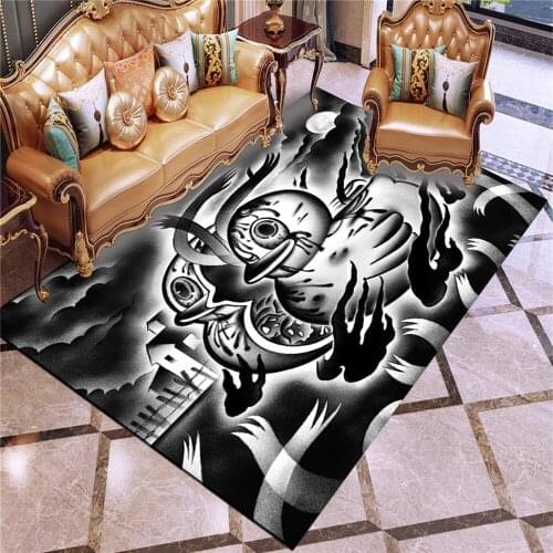 Birds/Rabbit Carpet 3D Print Dark Animal Rugs Home Floor Mats Home Decoration Baby Play Crawling Carpet For Bedroom Carpet