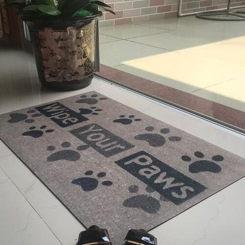 Dog Paw Funny Words Go Away Rubber Indoor Outdoor Welcome Anti Slip Kitchen Mat Rugs Doormat For Entrance Door Pad Tapetes Mats
