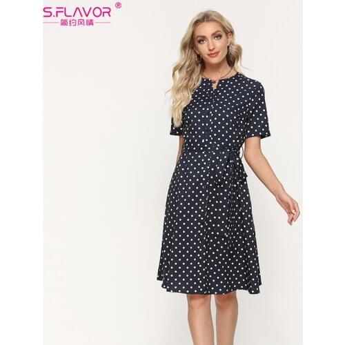 S.FLAVOR Summer Dresses With Buttons