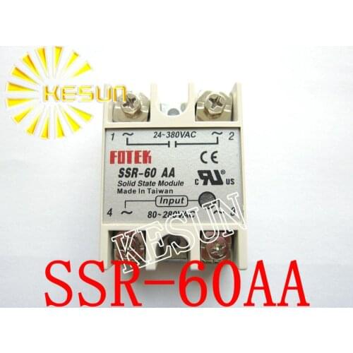 SSR-60AA SSR-60 AA 60A 80-280V AC TO 24-380V AC AC-AC Single Phase Solid State Relay x 10PCS
