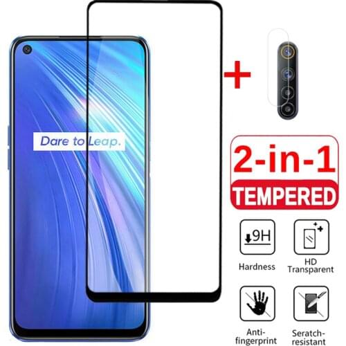 2 in1 Tempered Glass стекло for OPPO Realme 6 6i camera Lens Film For realme 6i 6 Screen protector glass on the for realme 6 i