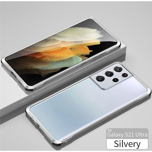 Ultra-thin Protective Case Metal Phone Frame Bumper Airbag for Samsung S21/S21Plus/S21Ultra Accessories