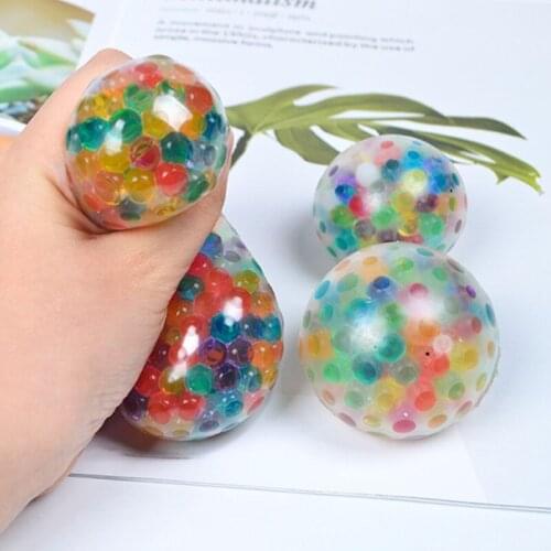 1 pcs Rainbow Ball Interactive Decompression Toy Adults Pressure Relieving Vent Ball Toy Practical Joke Toy Squeeze Fidget Toy
