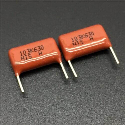 10Pcs/100Pcs Japan NISSEI CBB capacitor MMHC 630V 103 K 10% 0.01uF 10nF Pitch=10mm Metallized polyester film capacitor
