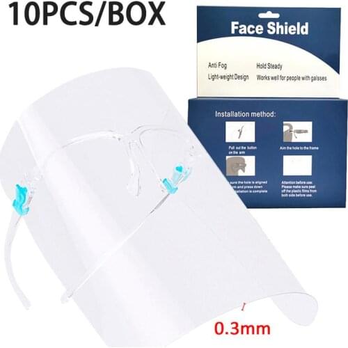 10PCS/Box Clear Mask Kitchen Double-side Anti-fog Oil-smoke Anti-splashing Face Shield Protect Face Cover Kitchen Specialty Tool