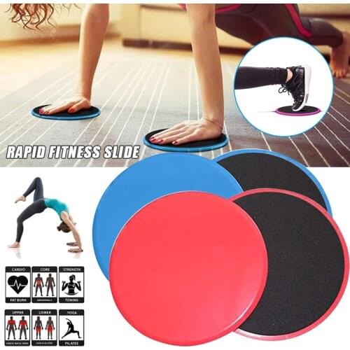 2 Pcs Multifunctional Sliding Fitness Disk Core Sliders Gliders Support for Carpet Hardwood Yoga QW