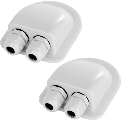 2 Pack of IP68 Waterproof Solar Cable Entry Gland, Weather Resistant Dual Cable Entry Housing for Solar Panels of RV