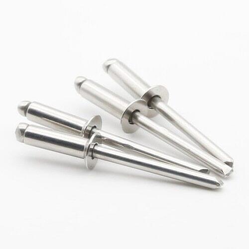 20pcs M4 Opening Countersunk head Blind rivet Decorating Flat heads rivet GB12617 304 all stainless steel 6mm-20mm Length