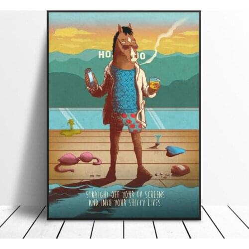 BoJack Canvas Painting Art Print Poster Picture Wall Modern Minimalist Bedroom Living Room Decoration