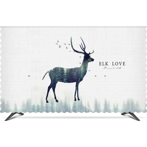 TV Cover Dust Cover Sun Protection LCD Computer Monitor Protector for Wall Hanging Desktop Curved Type Screen Soft Fabric Craft