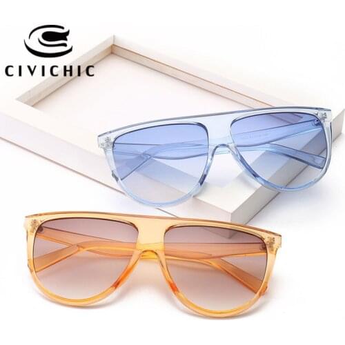 CIVICHIC Retro Personalized Sunglasses Women 2020 Siamese Ocean Lens Eyewear Men Classic Oculos De Sol UV400 Hipster Gafas E321