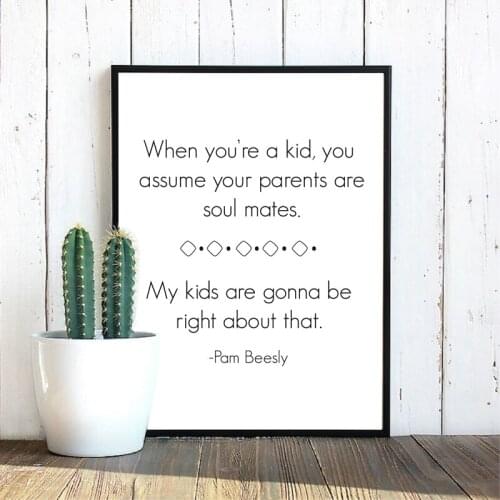 The Office TV Show Funny Popular Quote Art Print Black White Poster Pam Beesly Michael Nordic Wall Art Canvas Painting Decor