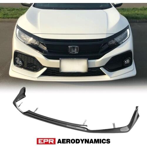 For Honda 2017 On Civic Type R FK8 5 Door Hatch OEM Style Carbon Fiber Front Lip