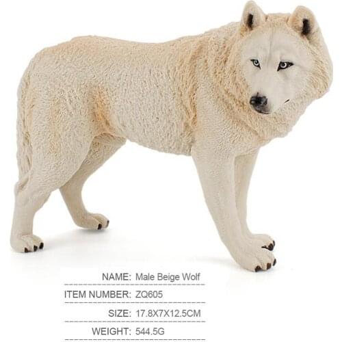 3 PCS Wolf Figures Animal Figurines Jungle Wild Animal Wolves Model Collection Display Best Gift for Kids Adult