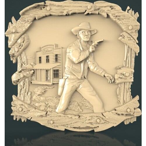 STL Model for CNC Router 3D Printer Artcam Aspire Bas Relief shoot