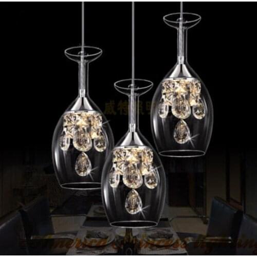 Fashion glass chandelier living room restaurant bar led crystal chandeliers 3 lights/set material: glass transparent, AC110-240V