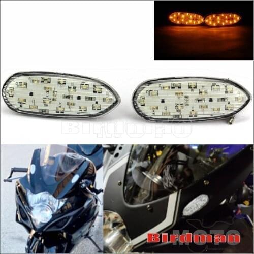Motorcycle LED Flush Mount Turn Signal Light Amber Flashing Blinker Indicator Lamp for Suzuki GSX-R600 GSX-R750 GSX-R1000 05-16