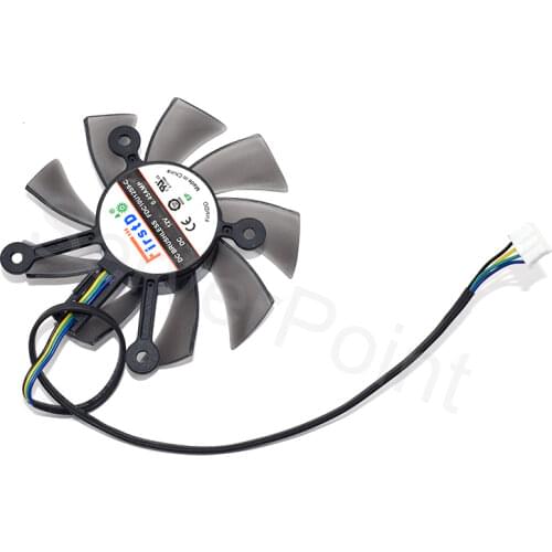 New Graphics Card Cooling DC12V 0.45A 4-Line Single Fan FDC10U12S9-C For ASUS GTX550TI 750 460 560 6670 6850 7770 7850