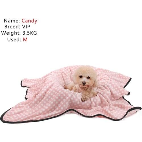 Dog Cat Blanket 2Pcs Warm Soft Velvet Dot No Pilling Pet Bed Puppy Kitten Pillow Sleeping Bed Cover Cushion Mat Car Seat Cover