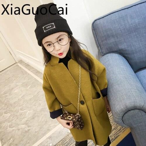 Baby Girl Winter Clothes Coats Autumn New Childrens Ocean Tide Fashion Girls' Childrens Woolen Coat Korean Toddler Girl Coat