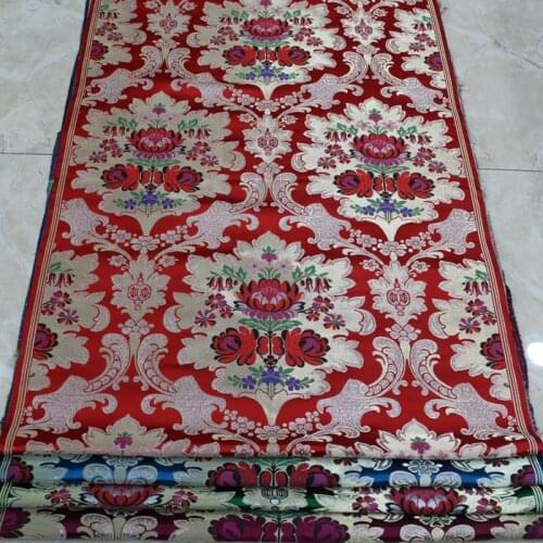 Dress cheongsam show Wo Mongolia Mongolian robe Tibet Tibetan clothing decorative fabrics jacquard spinning Brocade fabric