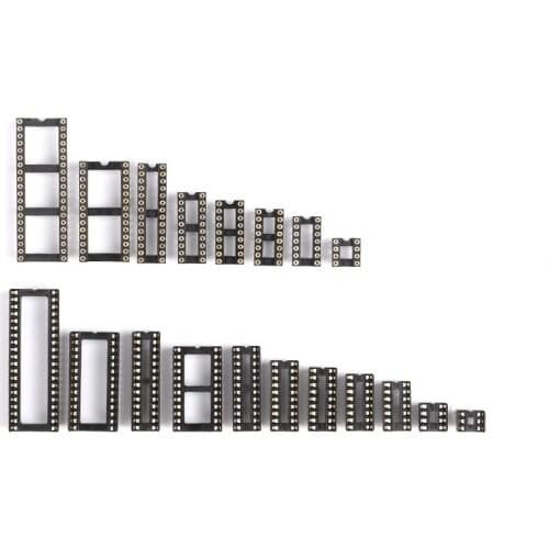 Straight plug DIP microcontroller chip round hole base sub IC socket integrated block 8P 14 16 20 28 40P feet