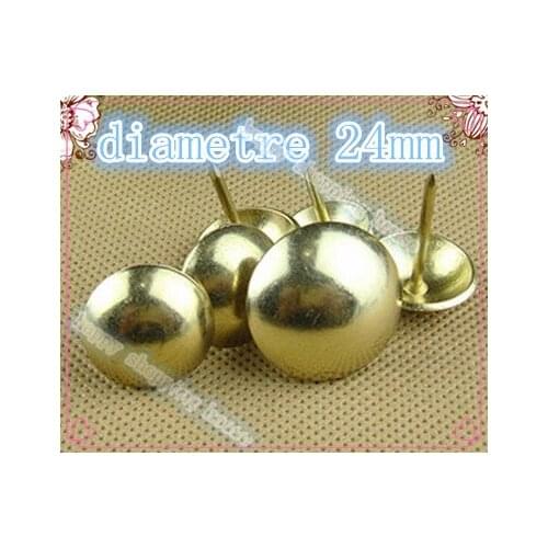 24MM Nail gold color Upholstery Nail Jewelry Box Wall Door Sofa Furniture Decorative Tack Stud Pushpin