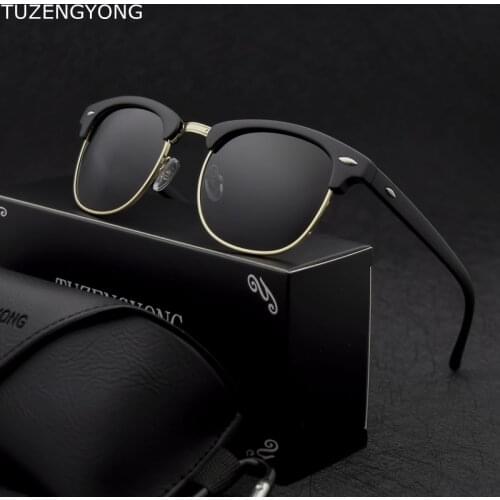 TUZENGYONG Classic Polarized Sunglasses Men Women Brand Designer High Quality Sun Glasses Female Male Fashion Mirror Sunglass