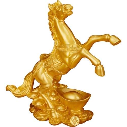 Resin Lucky Horse Statue Ingot Lucky Mascot Home living room bedroom decorations Office decorations gift