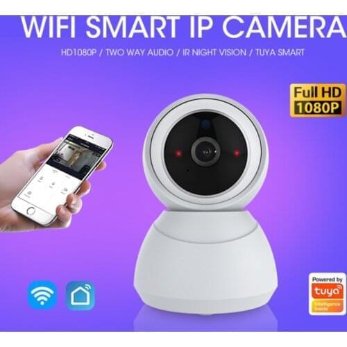 Tuya WiFi Smart 1080P HD Indoor Moving Head IP Camera Home Network Audio Surveillance Baby Monitor Remote Control Camera