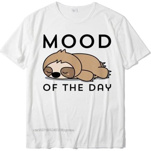 Fun Cute Funny Sloth Mood Design T-Shirt Tshirts Design Slim Fit Mens Tops T Shirt Design Cotton